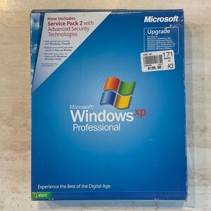Microsoft Windows XP Professional Version 2002 Upgrade Operating System New